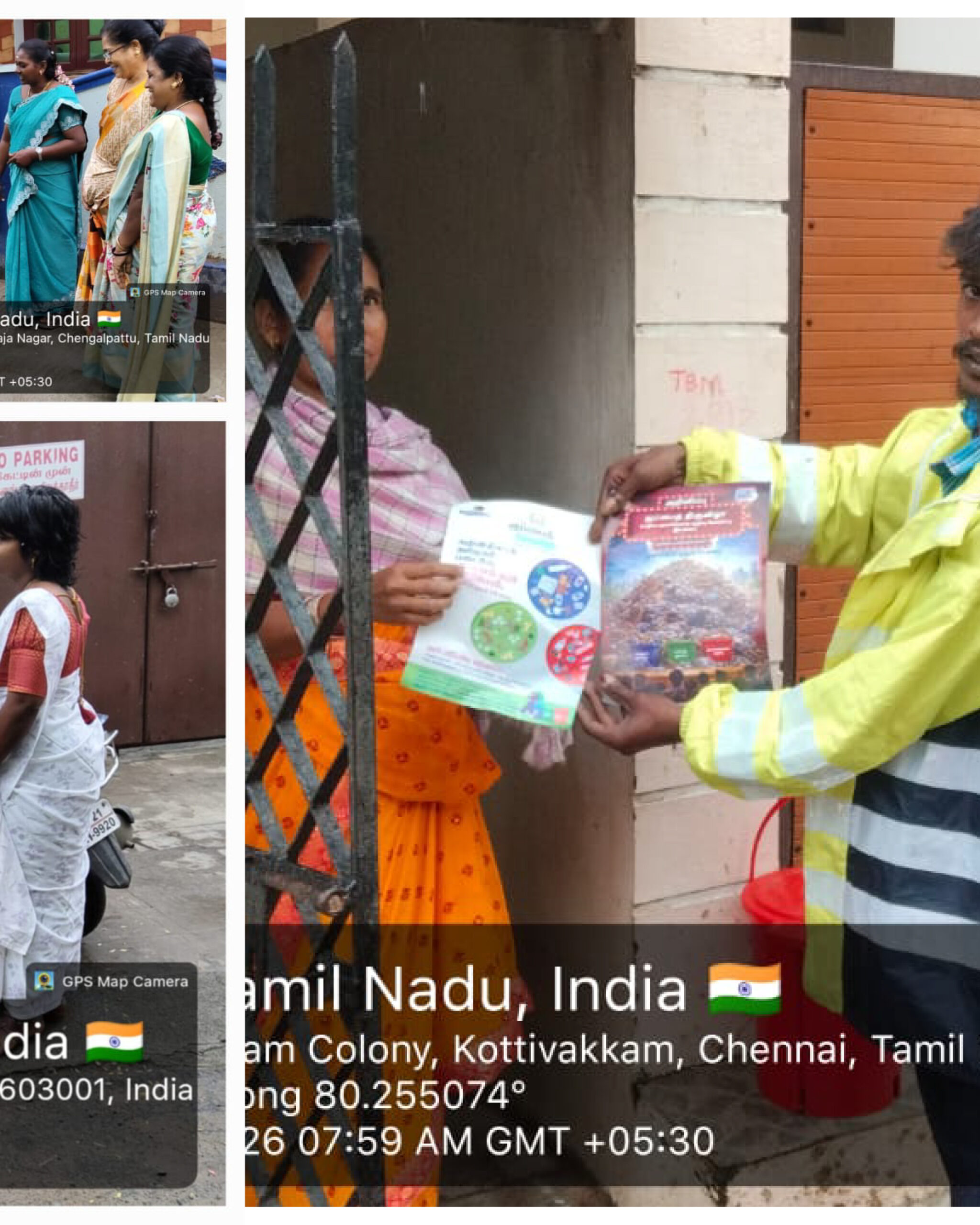 Thooimai Mission has initiated, Three Bins segregation in Tamilnadu. Designed by Kirukal